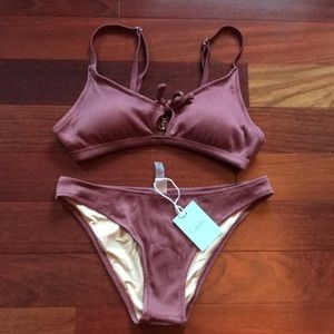 Cupshe Fluffy Cloud Tie Bikini Set